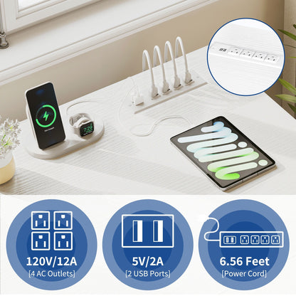 Bureau de jeu en L Moasis de 59 pouces avec support pour écran