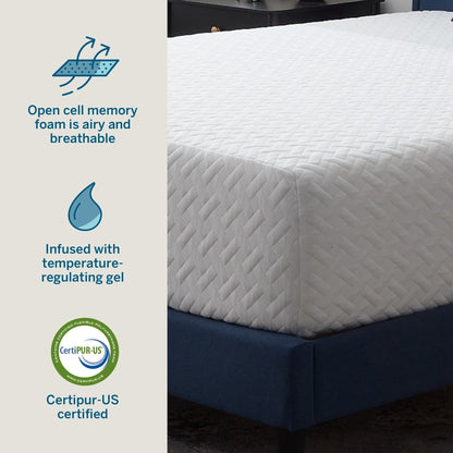 Matelas Lucid en mousse à mémoire de forme gel de 14 pouces