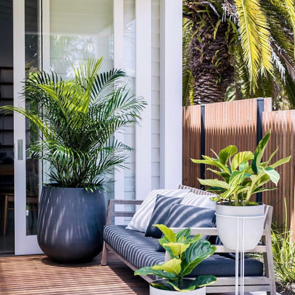 Jardinière conique en fibre de pierre DreamPatio La Mirada (1 pièce) pour intérieur/extérieur