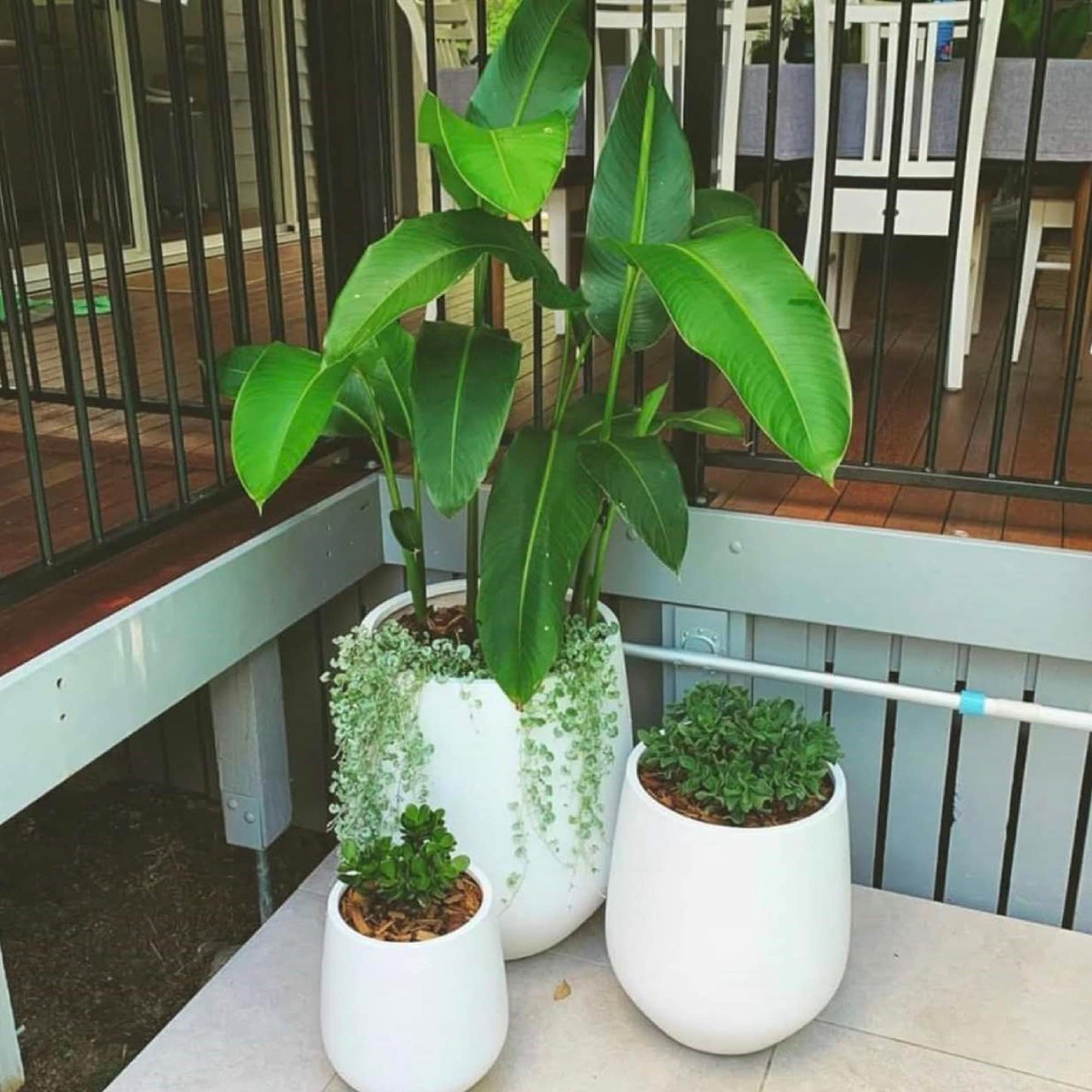 Jardinière conique en fibre de pierre DreamPatio La Mirada (1 pièce) pour intérieur/extérieur