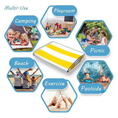 Tapis d'intérieur/extérieur à rayures de plage Lalune