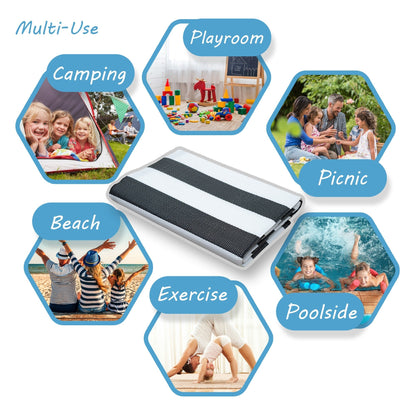 Tapis d'intérieur/extérieur à rayures de plage Lalune