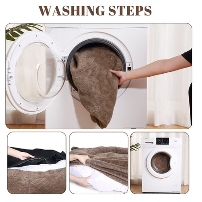 Lit géant pour chien (71 x 48 x 14 cm), lavable, idéal pour les siestes des humains et des adultes.