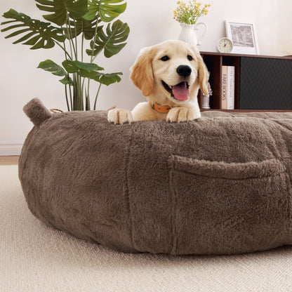 Lit géant pour chien (71 x 48 x 14 cm), lavable, idéal pour les siestes des humains et des adultes.