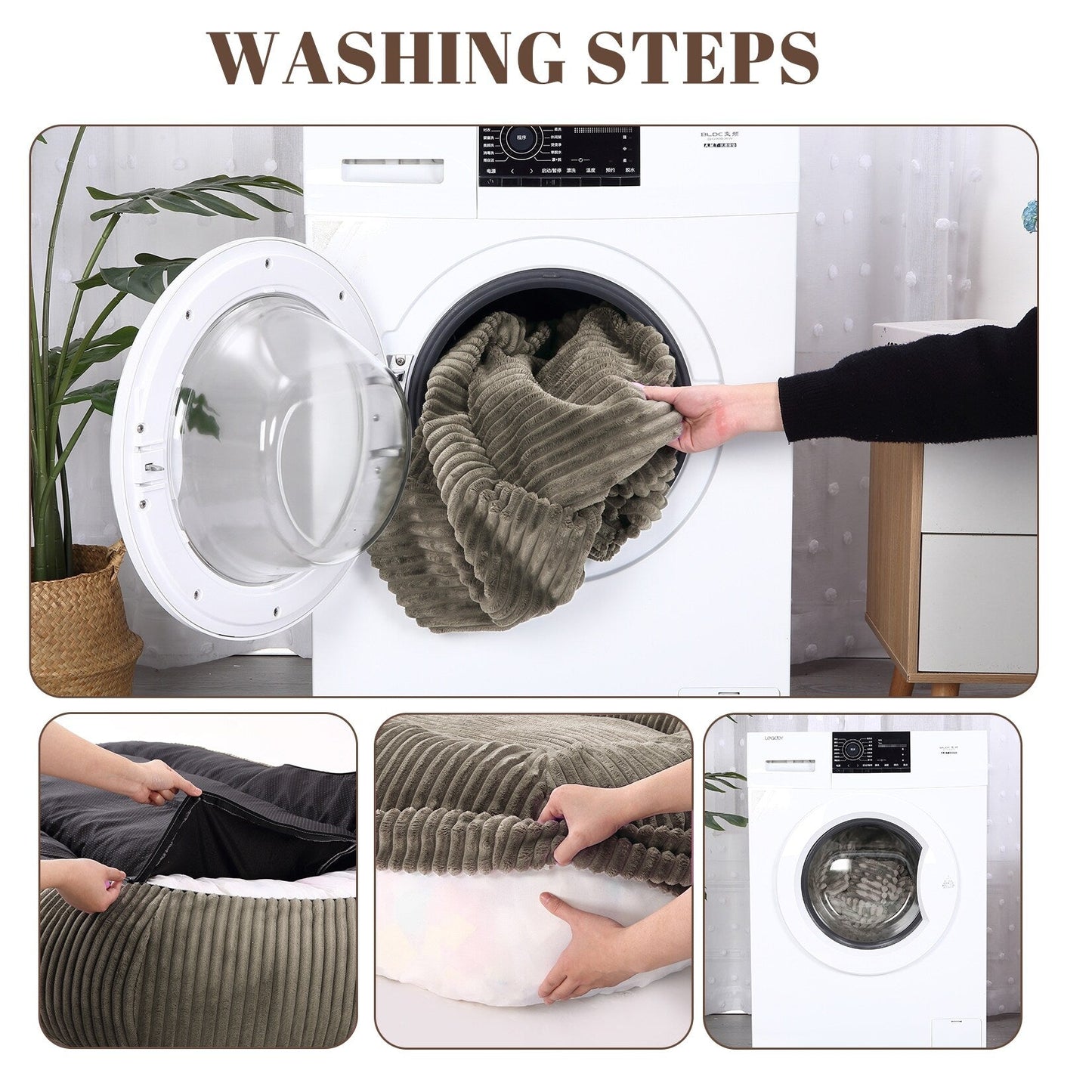 Lit géant pour chien (71 x 48 x 14 cm), lavable, idéal pour les siestes des humains et des adultes.