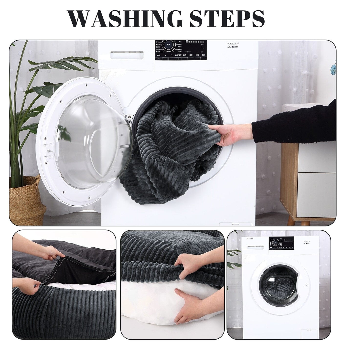 Lit géant pour chien (71 x 48 x 14 cm), lavable, idéal pour les siestes des humains et des adultes.