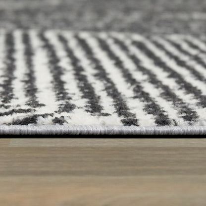 Tapis Larsen moderne à rayures variées