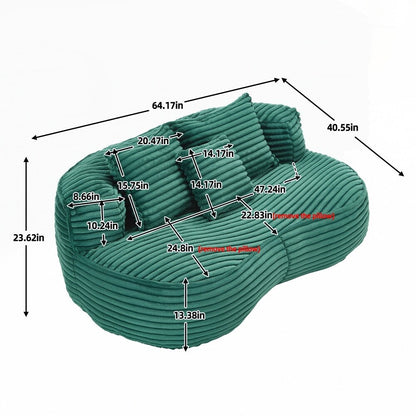 Canapé paresseux confortable et durable, fauteuil poire à dossier haut pour adultes et enfants - 2 places