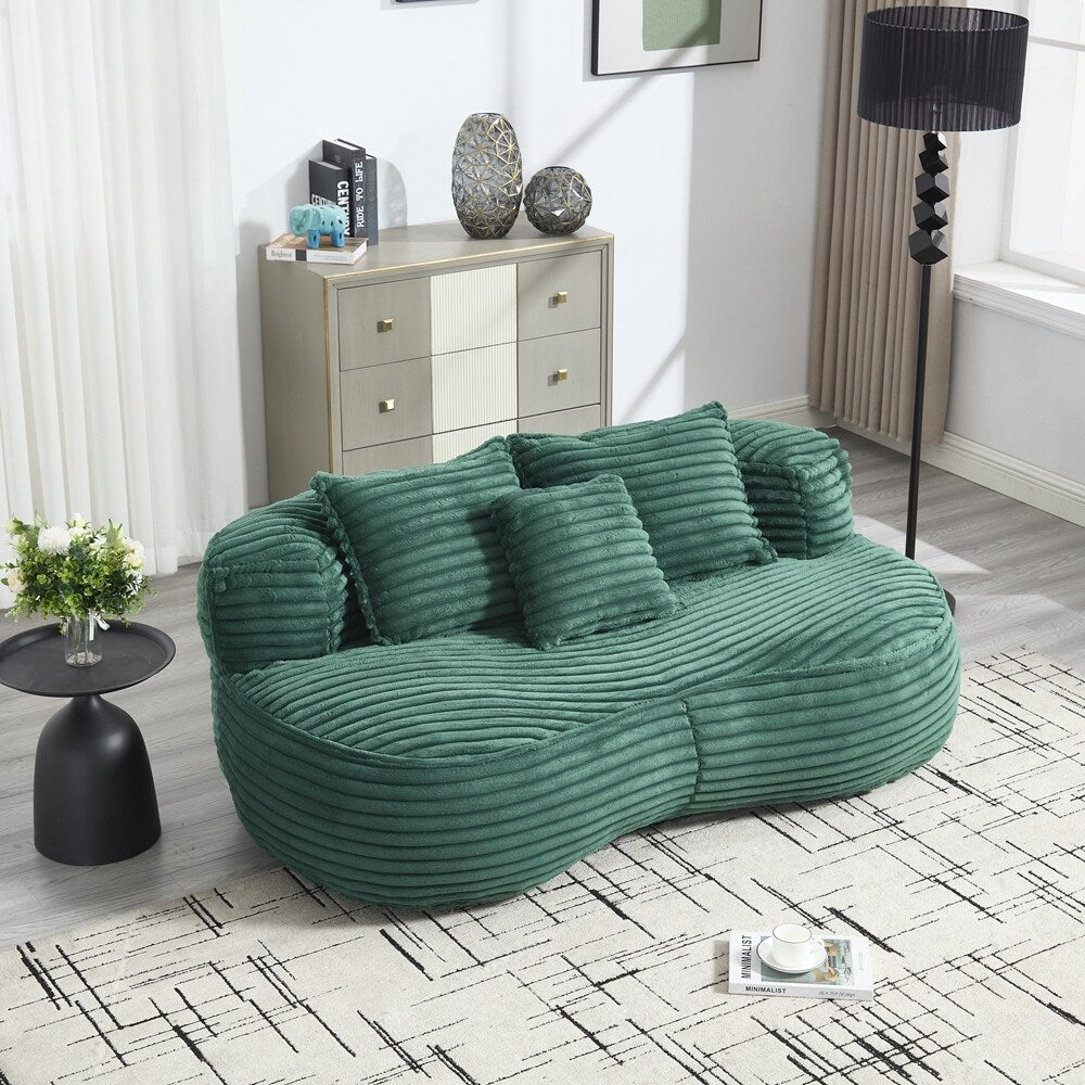 Canapé paresseux confortable et durable, fauteuil poire à dossier haut pour adultes et enfants - 2 places