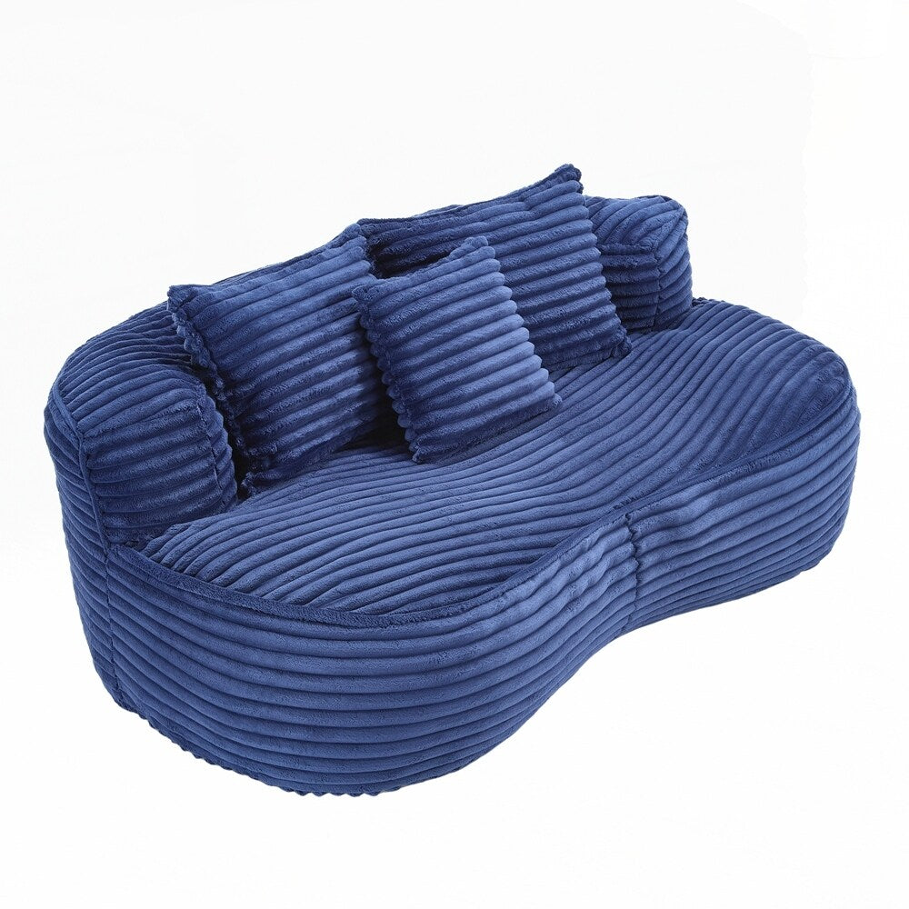 Canapé paresseux confortable et durable, fauteuil poire à dossier haut pour adultes et enfants - 2 places