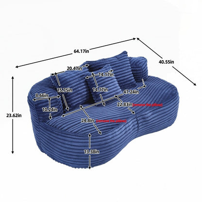 Canapé paresseux confortable et durable, fauteuil poire à dossier haut pour adultes et enfants - 2 places