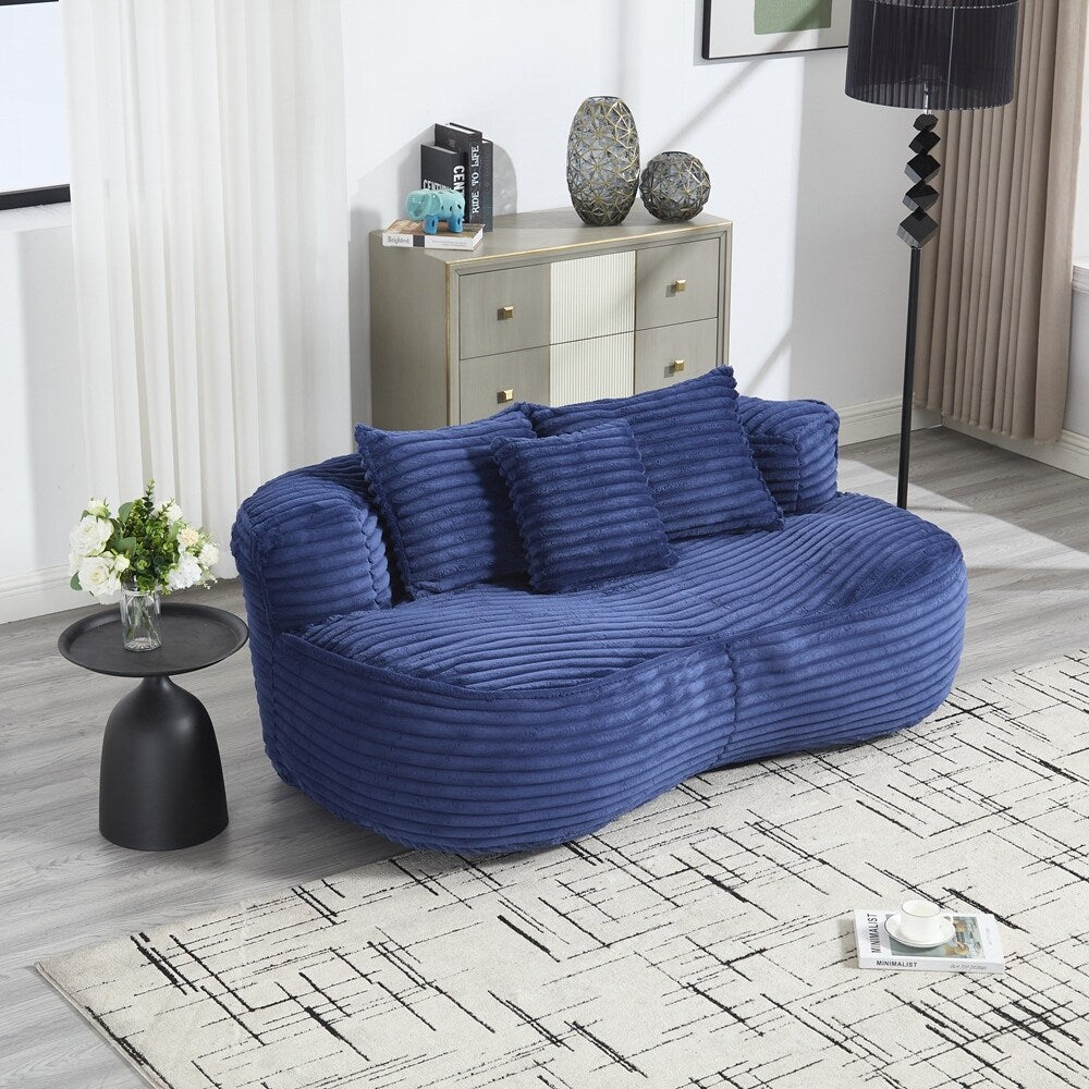Canapé paresseux confortable et durable, fauteuil poire à dossier haut pour adultes et enfants - 2 places