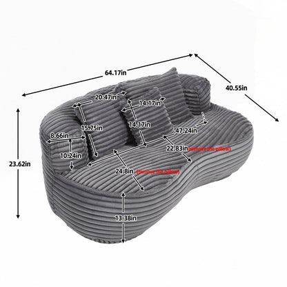 Canapé paresseux confortable et durable, fauteuil poire à dossier haut pour adultes et enfants - 2 places