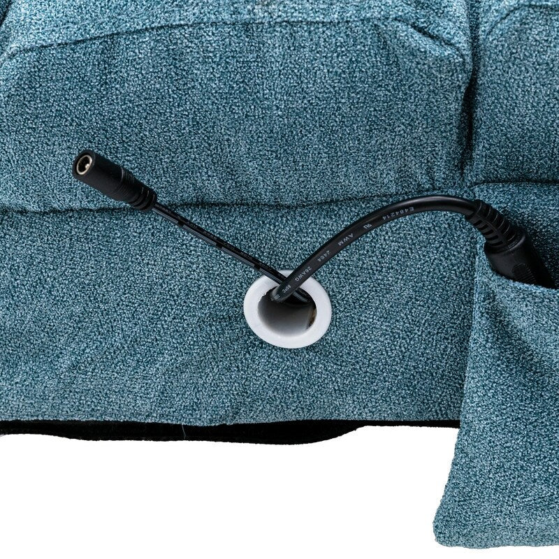 Fauteuil de massage inclinable en lin avec télécommande, fauteuil de massage électrique ergonomique, 5 modes