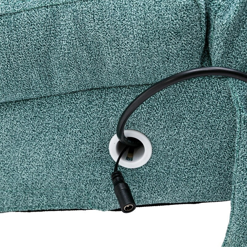 Fauteuil de massage inclinable en lin avec télécommande, fauteuil de massage électrique ergonomique, 5 modes