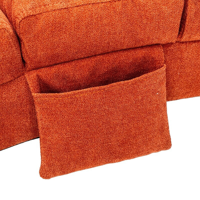 Fauteuil de massage inclinable en lin avec télécommande, fauteuil de massage électrique ergonomique, 5 modes