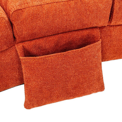 Fauteuil de massage inclinable en lin avec télécommande, fauteuil de massage électrique ergonomique, 5 modes