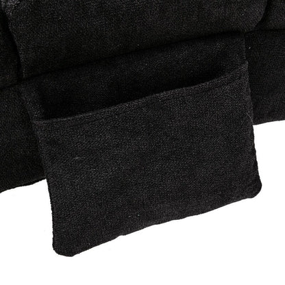 Fauteuil de massage inclinable en lin avec télécommande, fauteuil de massage électrique ergonomique, 5 modes