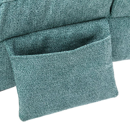 Fauteuil de massage inclinable en lin avec télécommande, fauteuil de massage électrique ergonomique, 5 modes