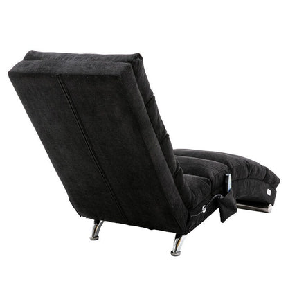 Fauteuil de massage inclinable en lin avec télécommande, fauteuil de massage électrique ergonomique, 5 modes