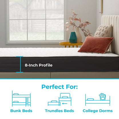 Matelas hybride ferme en mousse viscoélastique Linenspa de 20 cm