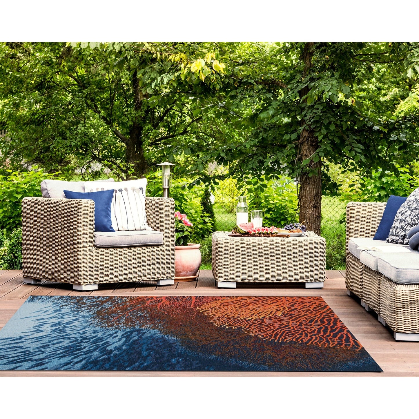 Tapis intérieur/extérieur corail Liora Manne Marina