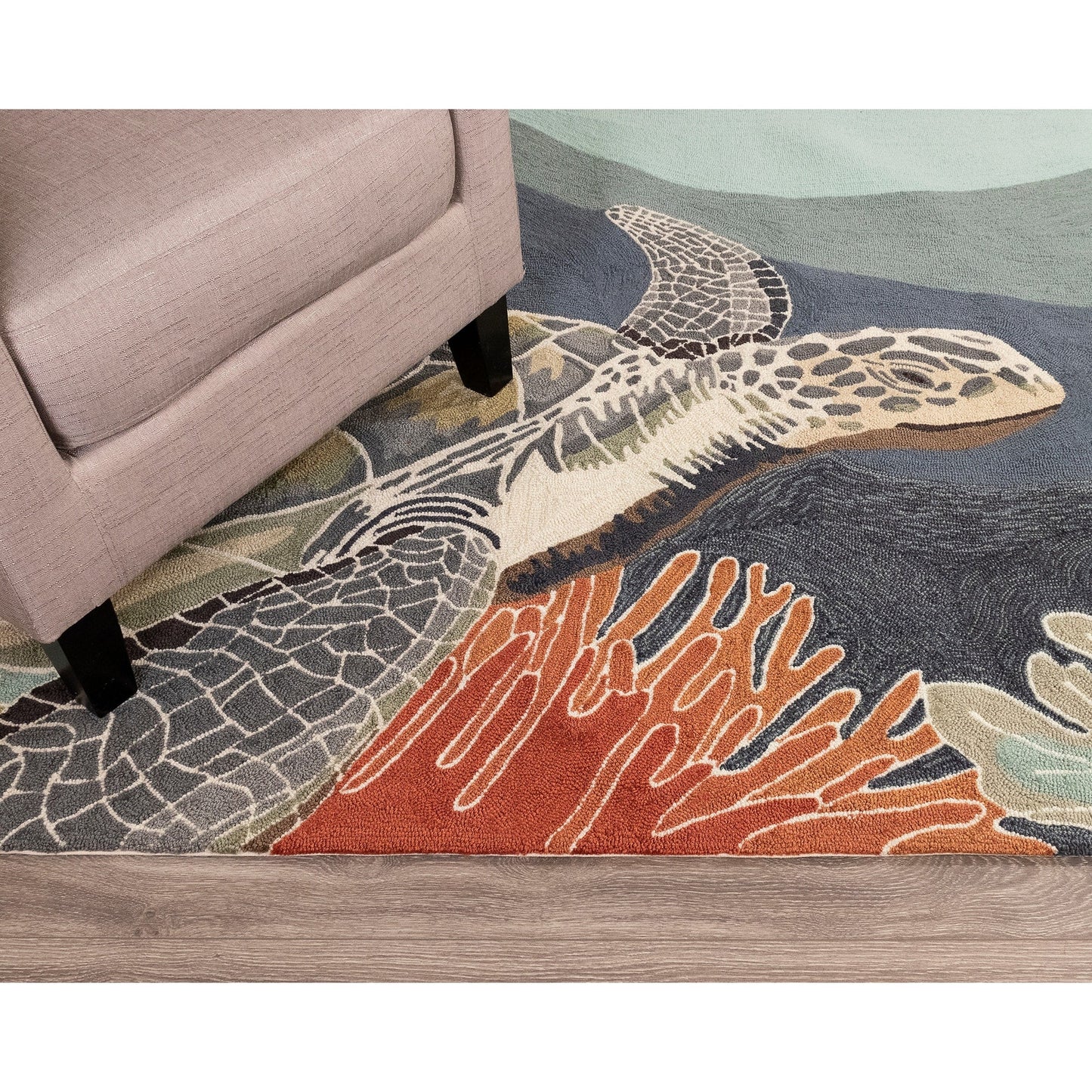 Tapis d'intérieur/extérieur Liora Manne Ravella Akumal Océan