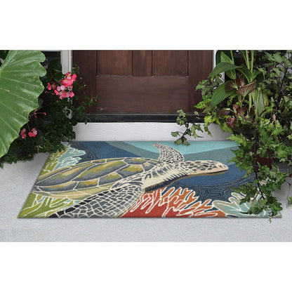 Tapis d'intérieur/extérieur Liora Manne Ravella Akumal Océan