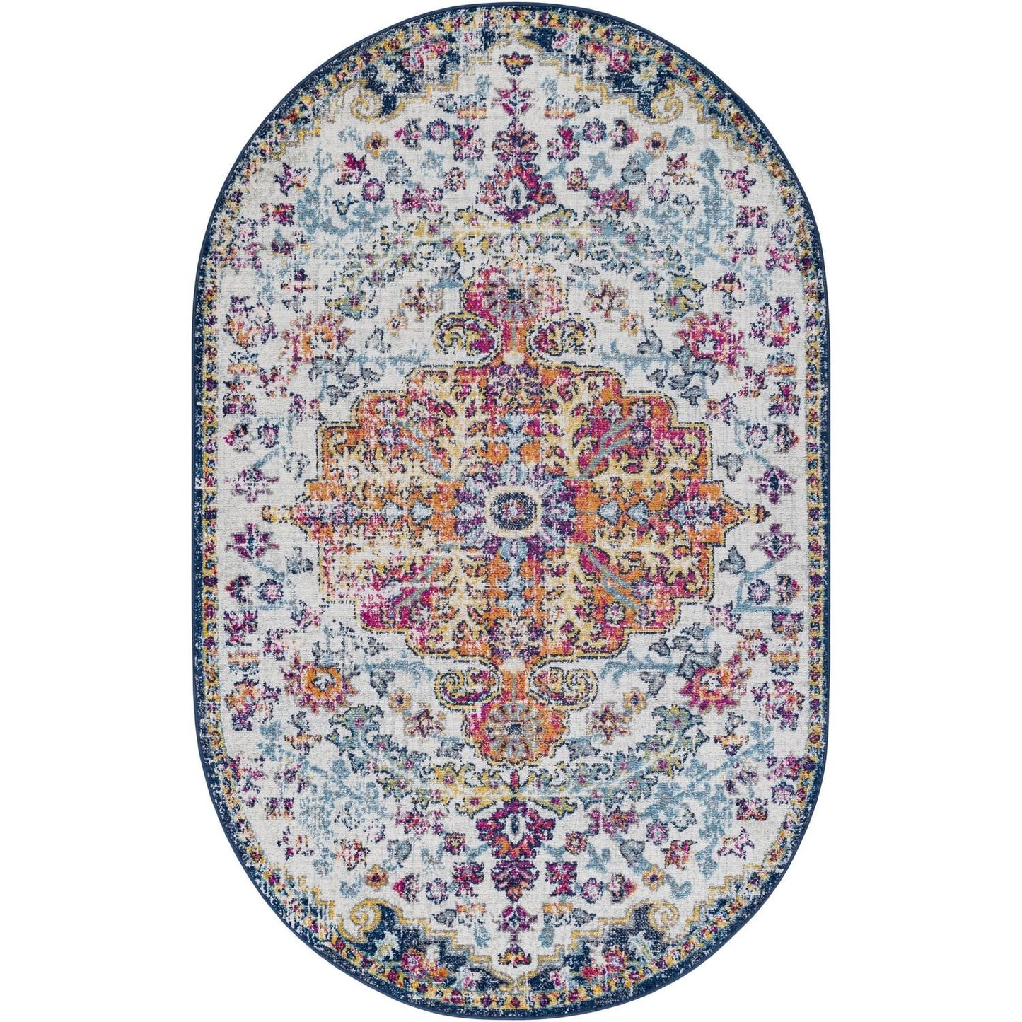 Tapis Livabliss Harput à médaillon traditionnel revisité