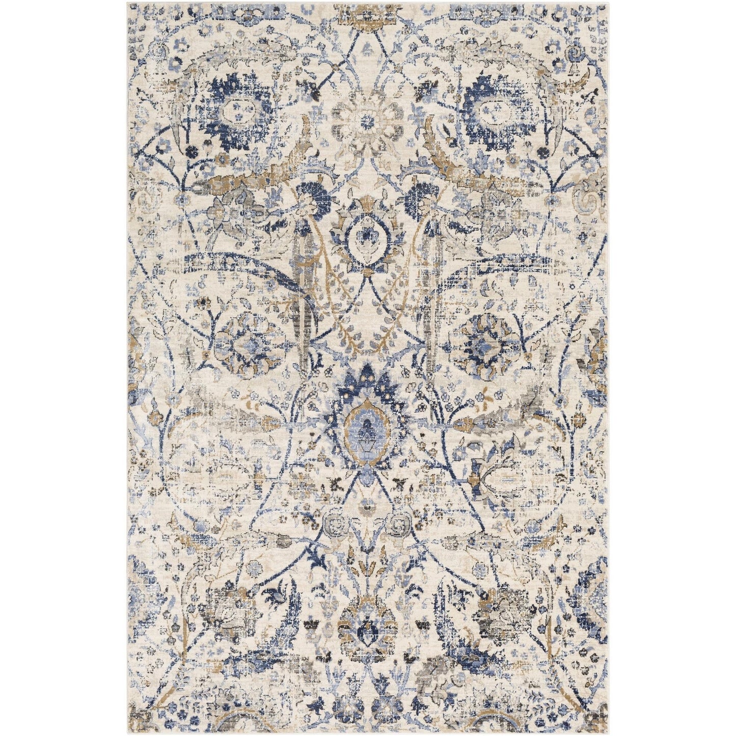 Tapis Livabliss Indigo à médaillon traditionnel revisité