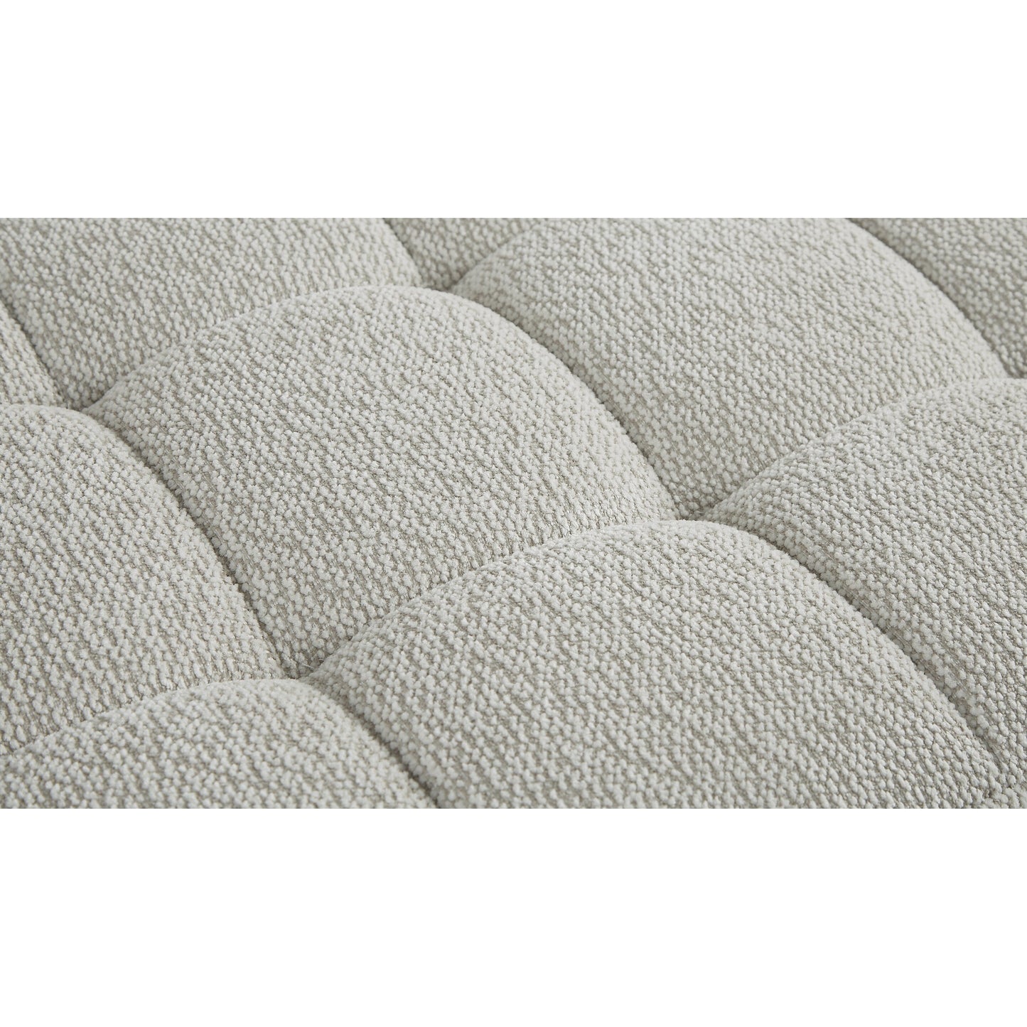 Canapé 2 places Liyasi à compression complète en velours litchi beige, aucun assemblage requis