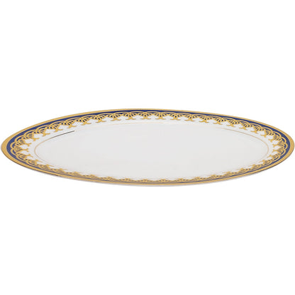 Service de table en porcelaine Lorren Home Trends, 57 pièces, aux accents dorés et bleus