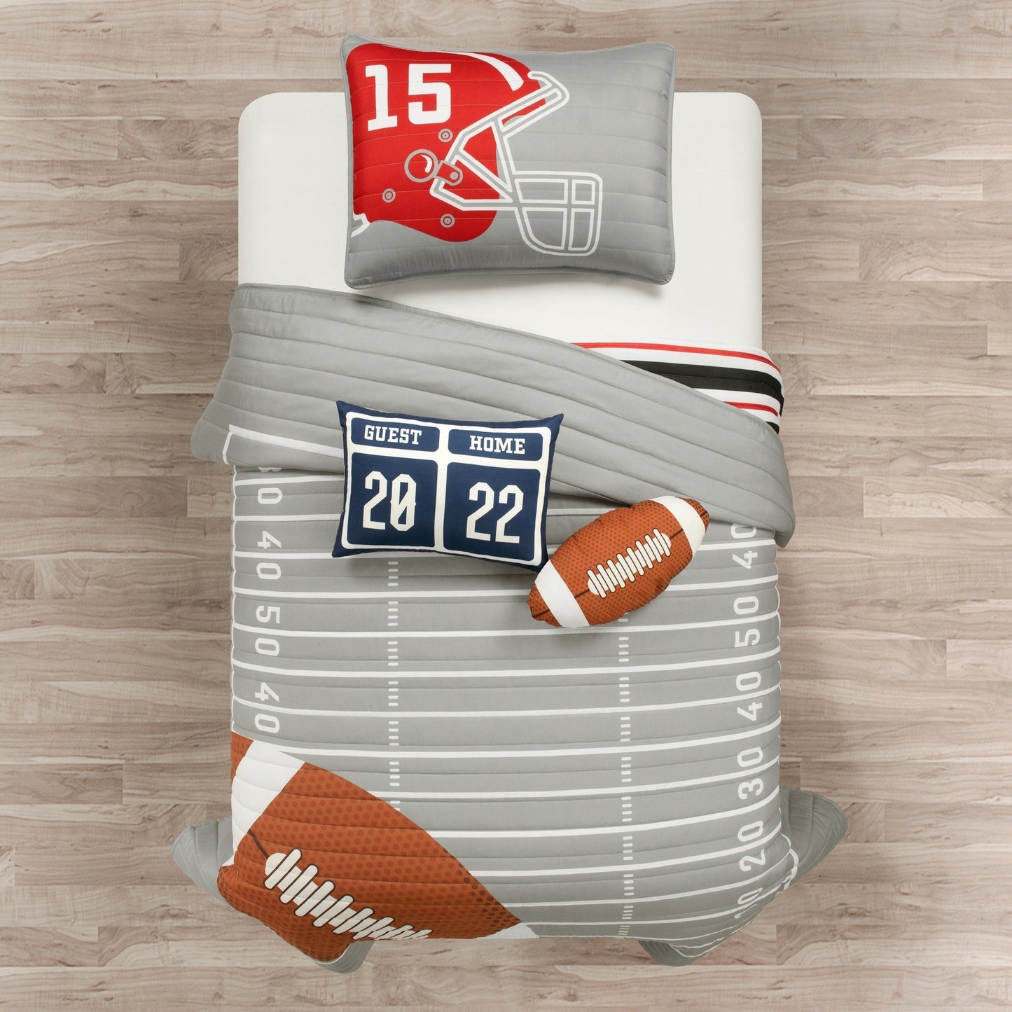 Couette surdimensionnée réversible pour enfants Lush Decor à motif de football américain