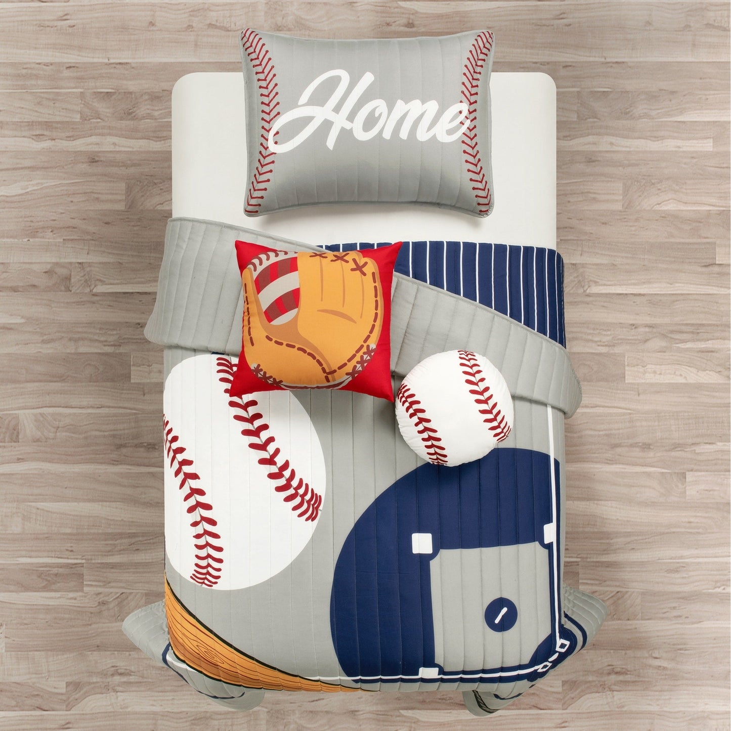 Couette surdimensionnée réversible pour enfants Lush Decor Baseball Game