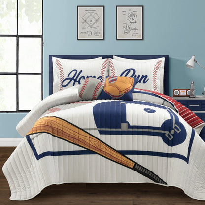 Couette surdimensionnée réversible pour enfants Lush Decor Baseball Game