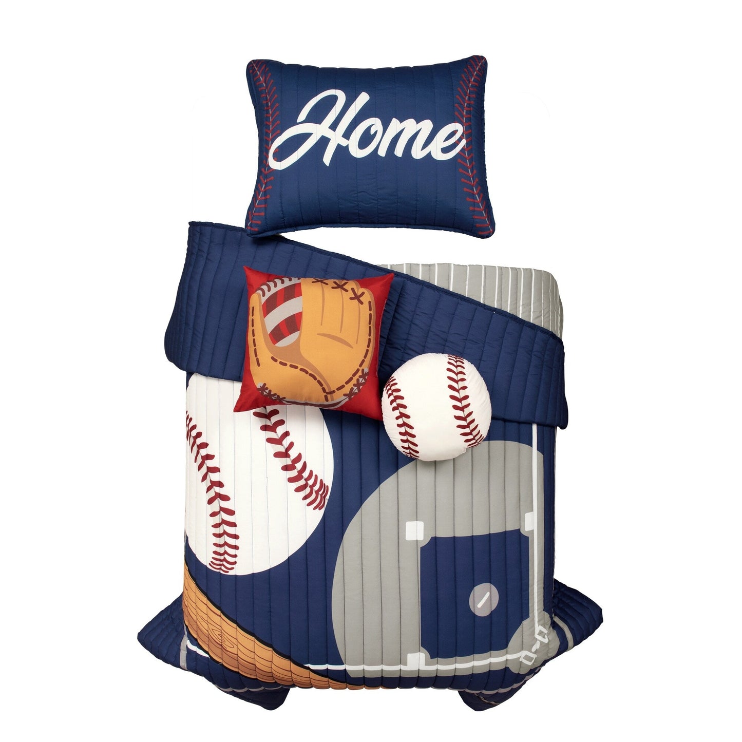 Couette surdimensionnée réversible pour enfants Lush Decor Baseball Game