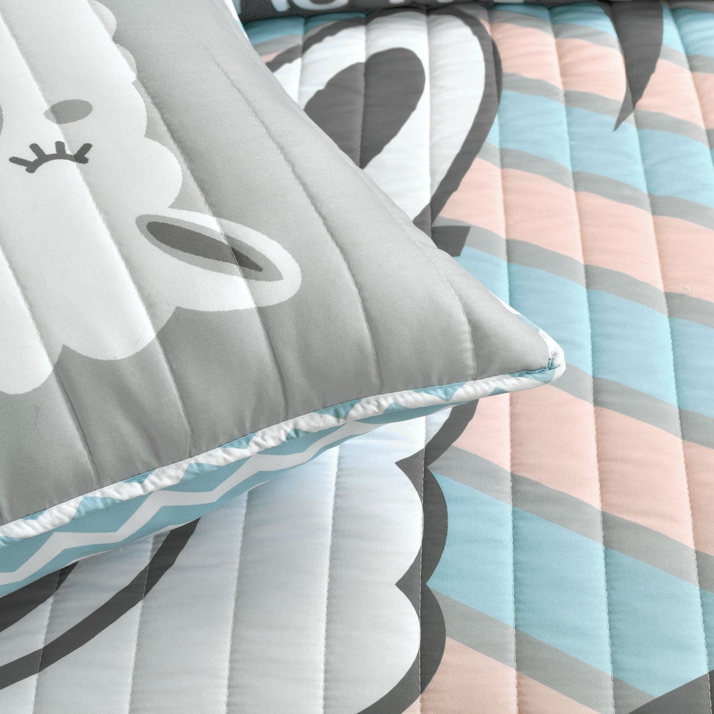 Ensemble de courtepointe réversible Cool as Llama de Lush Decor