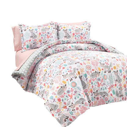 Lush Decor Pixie Fox avec ensemble de draps et couette pour enfants Back To Campus