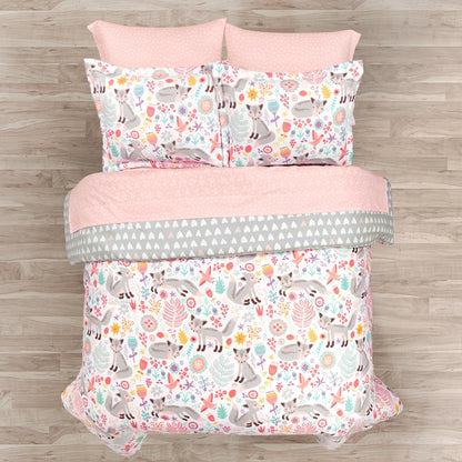 Lush Decor Pixie Fox avec ensemble de draps et couette pour enfants Back To Campus
