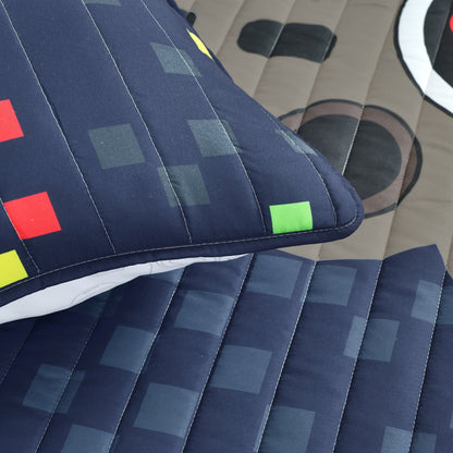 Ensemble de courtepointe 5 pièces pour enfants Lush Decor à thème jeux vidéo