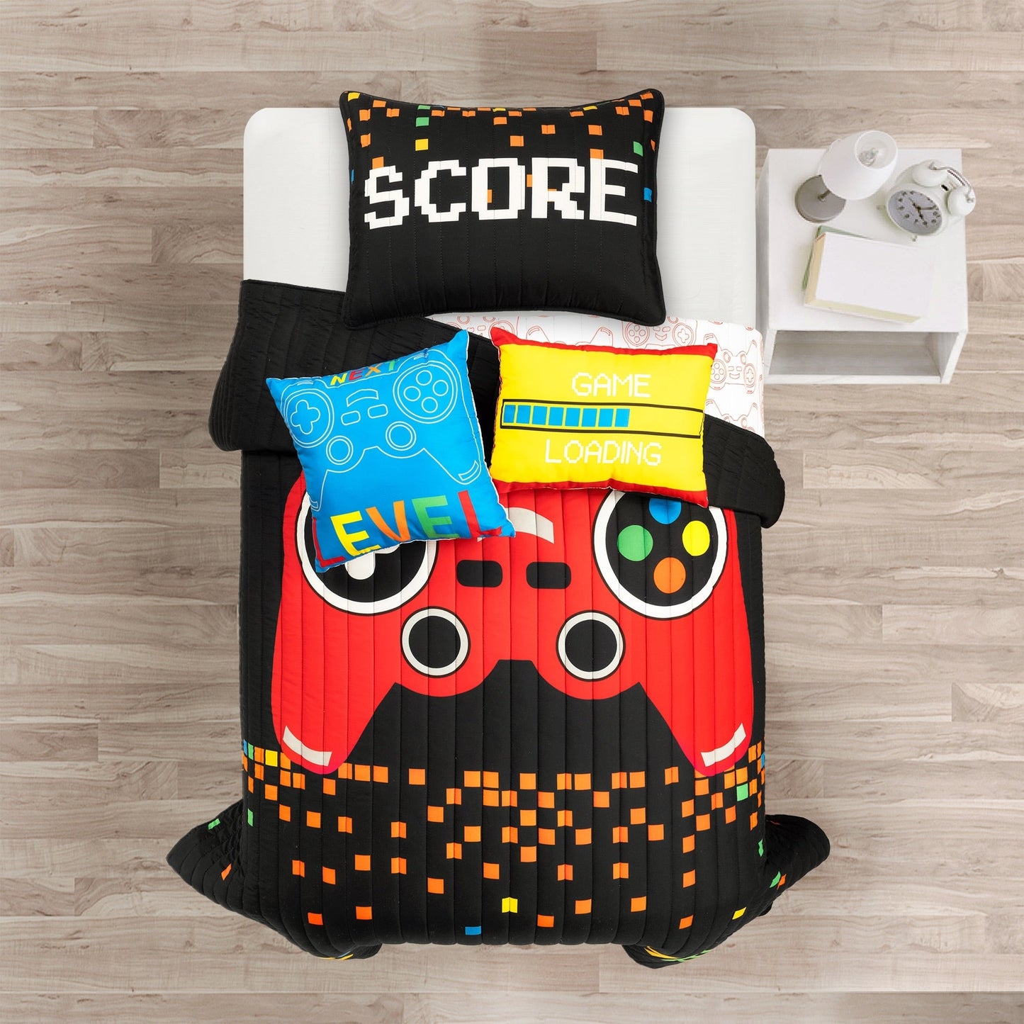 Ensemble de courtepointe 5 pièces pour enfants Lush Decor à thème jeux vidéo