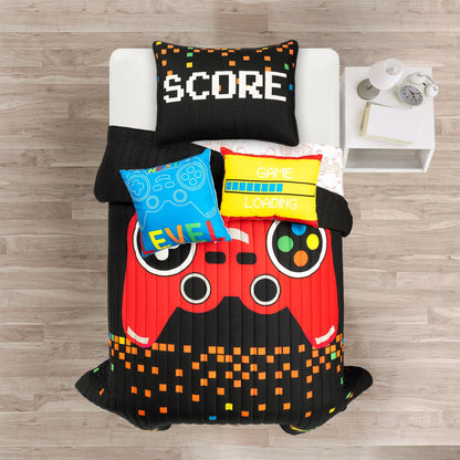 Ensemble de courtepointe 5 pièces pour enfants Lush Decor à thème jeux vidéo