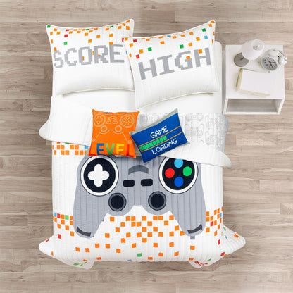 Ensemble de courtepointe 5 pièces pour enfants Lush Decor à thème jeux vidéo