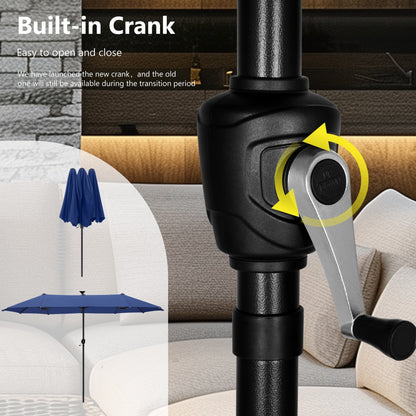 Parasol de patio double face MAISON ARTS extra large de 13 pieds avec manivelle