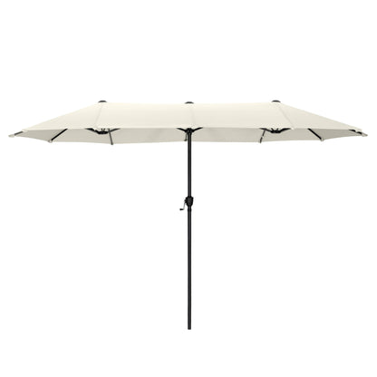 Parasol de patio double face MAISON ARTS extra large de 13 pieds avec manivelle