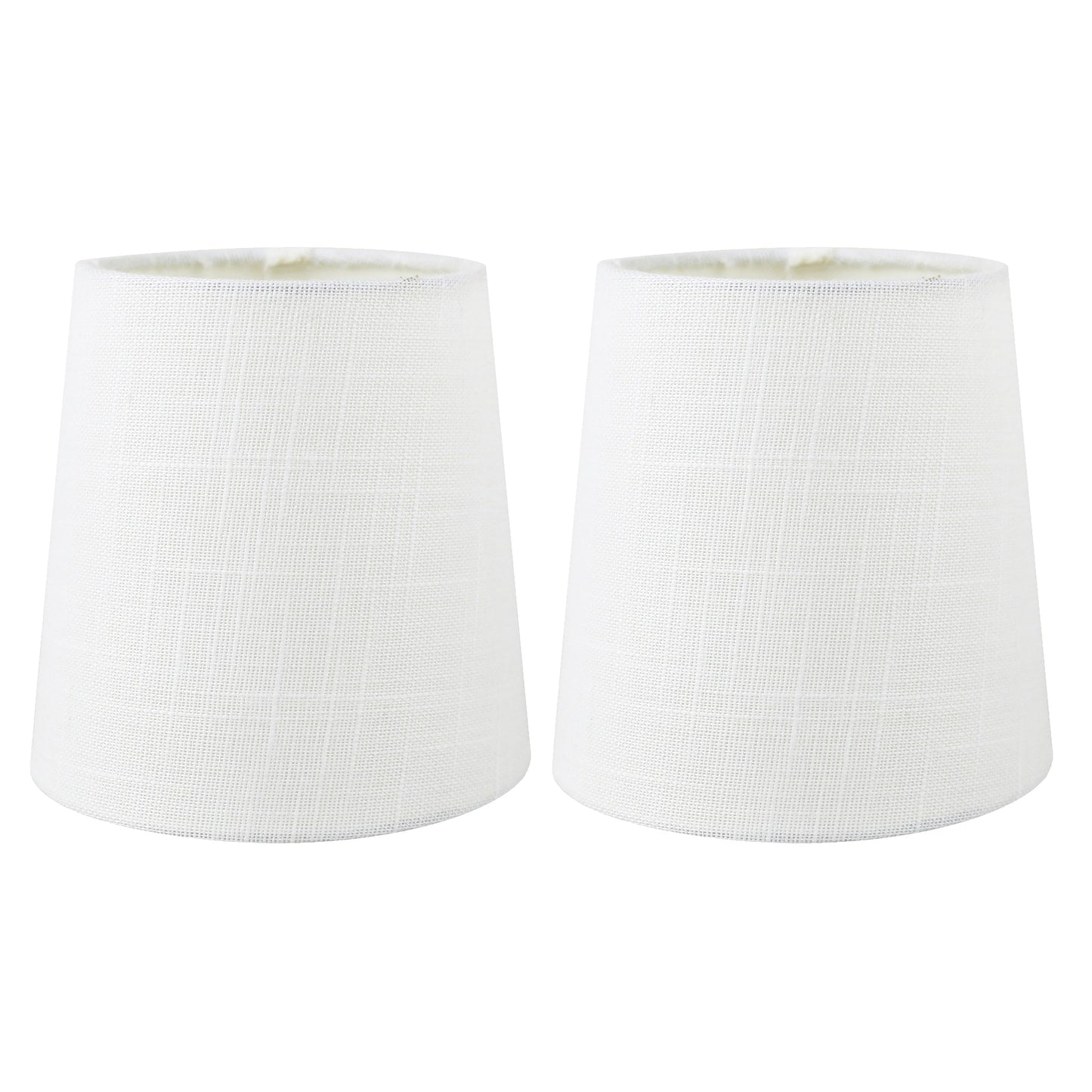 Abat-jour de lustre à clipser en lin MERIVILLE, 4 pouces sur 5 pouces sur 5 pouces