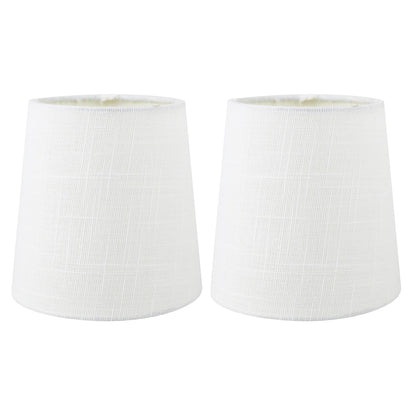 Abat-jour de lustre à clipser en lin MERIVILLE, 4 pouces sur 5 pouces sur 5 pouces