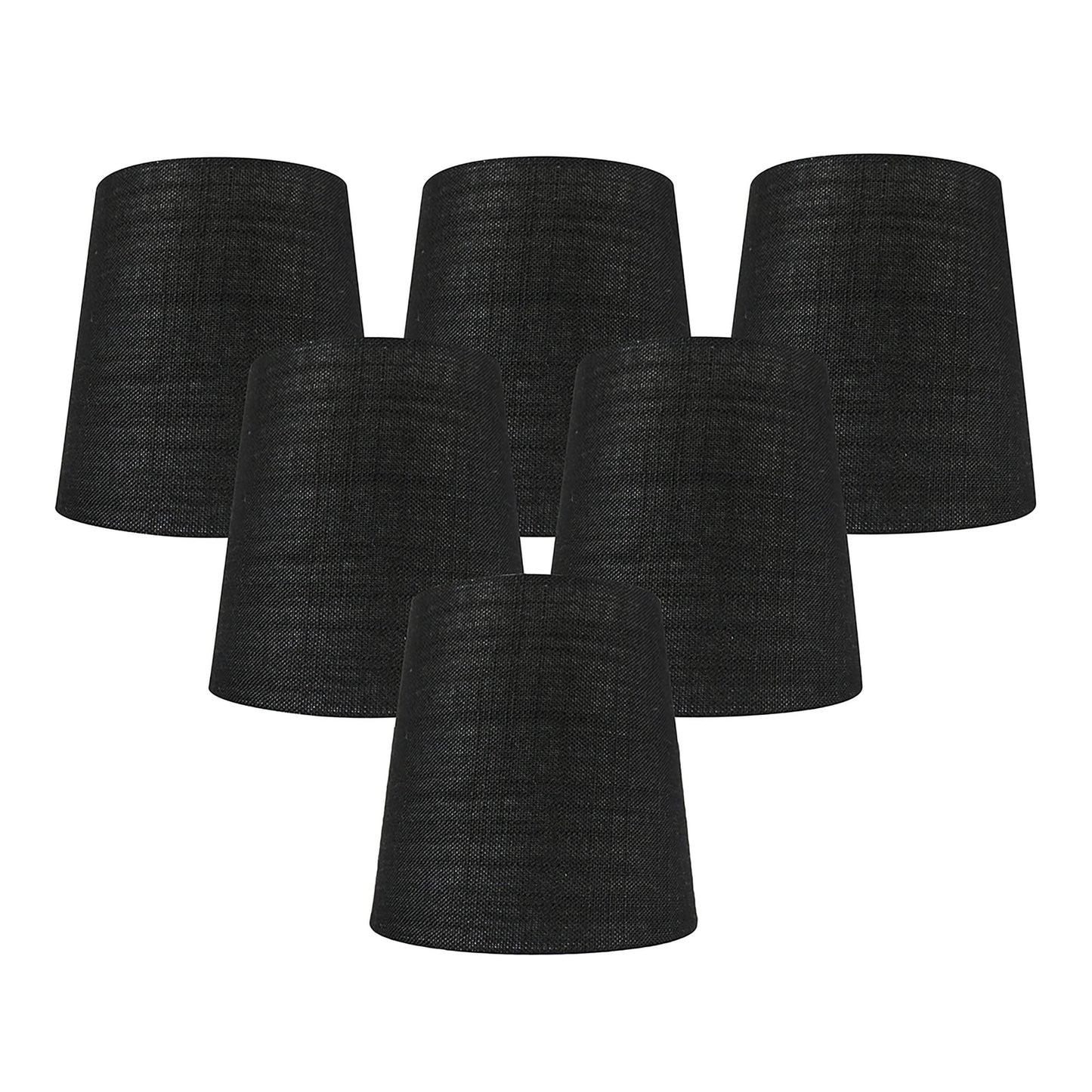 Abat-jour de lustre à clipser en lin MERIVILLE, 4 pouces sur 5 pouces sur 5 pouces