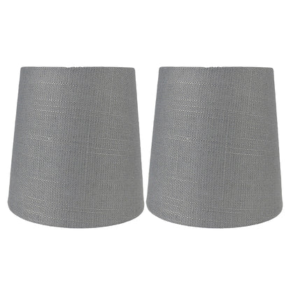 Abat-jour de lustre à clipser en lin MERIVILLE, 4 pouces sur 5 pouces sur 5 pouces