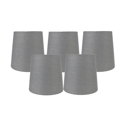 Abat-jour de lustre à clipser en lin MERIVILLE, 4 pouces sur 5 pouces sur 5 pouces
